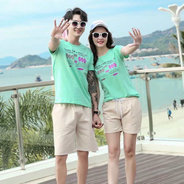 sleeve child short a t-shirt mother of three women's family p casual korean set, Blue
sleeve child short a t-shirt mother of three women's family p casual korean set, Blue