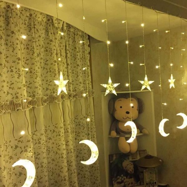 2.5m led moon star icicle led curtain fairy string light fairy light 128 christmas for wedding home party decoration
2.5m led moon star icicle led curtain fairy string light fairy light 128 christmas for wedding home party decoration