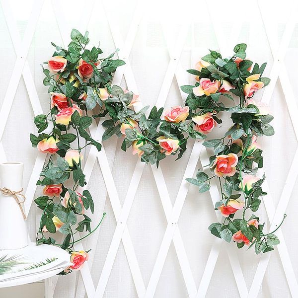 garland string fake plants leavessilk artificial rose vine hanging flowers for wall decoration romantic wedding home decorative & wreaths
garland string fake plants leavessilk artificial rose vine hanging flowers for wall decoration romantic wedding home decorative & wreaths