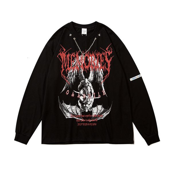 ins high street hip hop dark print necklace long sleeve pullover autumn and winter men's large size sweater backing long t, Black
ins high street hip hop dark print necklace long sleeve pullover autumn and winter men's large size sweater backing long t, Black