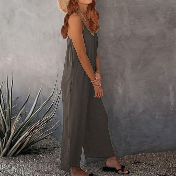 women's pants & capris women summer strap long jumpsuits loose beach cami overalls boho sleeveless solid chiffon wide leg rompers, Black;white
women's pants & capris women summer strap long jumpsuits loose beach cami overalls boho sleeveless solid chiffon wide leg rompers, Black;white