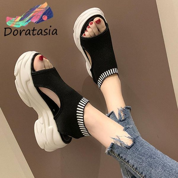 dress shoes doratasia slip-on mixed-color high wedges summer sandals women classic brand platform, Black
dress shoes doratasia slip-on mixed-color high wedges summer sandals women classic brand platform, Black