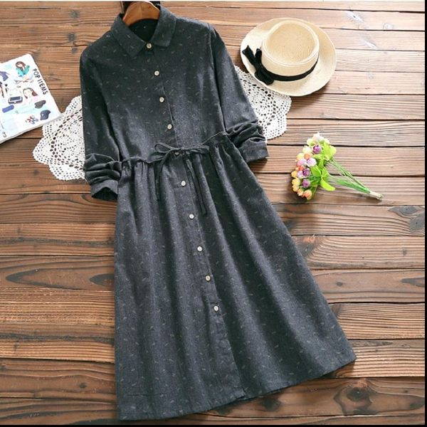 gorgeous slim winter spring retro women dress turn down collar print elbise de festa long sleeve string a line dresses, Black;gray
gorgeous slim winter spring retro women dress turn down collar print elbise de festa long sleeve string a line dresses, Black;gray