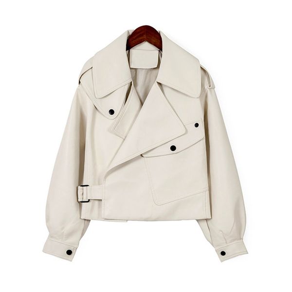 new spring women faux leather andjacket biker red white coat turndown collar pu motorcycle jackets loose streetwear outerwear, Black;brown
new spring women faux leather andjacket biker red white coat turndown collar pu motorcycle jackets loose streetwear outerwear, Black;brown