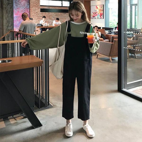 women's jumpsuits & rompers jumpsuit spring and autumn korean version student loose casual strappy wide leg pants all-match fashion, Black;white
women's jumpsuits & rompers jumpsuit spring and autumn korean version student loose casual strappy wide leg pants all-match fashion, Black;white