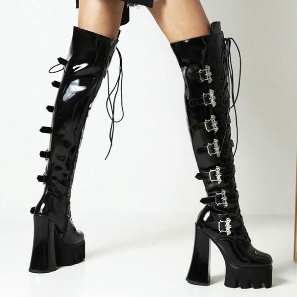 boots gigifox brand female motorcycle super high heel over-the-knee 2021 winter platform cool street woman shoes, Black
boots gigifox brand female motorcycle super high heel over-the-knee 2021 winter platform cool street woman shoes, Black
