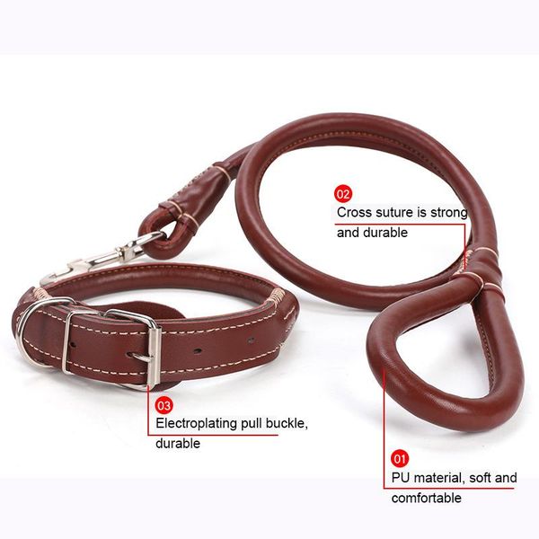 dog collars & leashes pu collar and leash set for medium large dogs training lead with electroplating pull buckle trigger clips hook
dog collars & leashes pu collar and leash set for medium large dogs training lead with electroplating pull buckle trigger clips hook