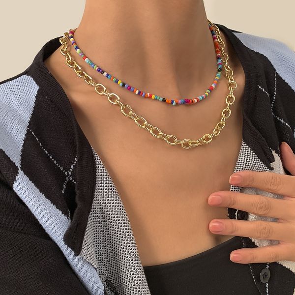 2021 simple seed beads strand necklace women string beaded short choker necklace jewelry chokers necklace gift, Golden;silver
2021 simple seed beads strand necklace women string beaded short choker necklace jewelry chokers necklace gift, Golden;silver