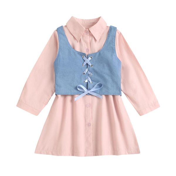 girl's dresses 0-5y fashion kids autumn solid dress+denim vest 2pcs long sleeve single breasted a-line dress, Red;yellow
girl's dresses 0-5y fashion kids autumn solid dress+denim vest 2pcs long sleeve single breasted a-line dress, Red;yellow