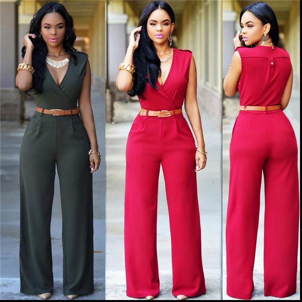 womens high waist belt v neck loose wide leg pants office lady jumpsuits casual rompers overalls for female, Black;white
womens high waist belt v neck loose wide leg pants office lady jumpsuits casual rompers overalls for female, Black;white