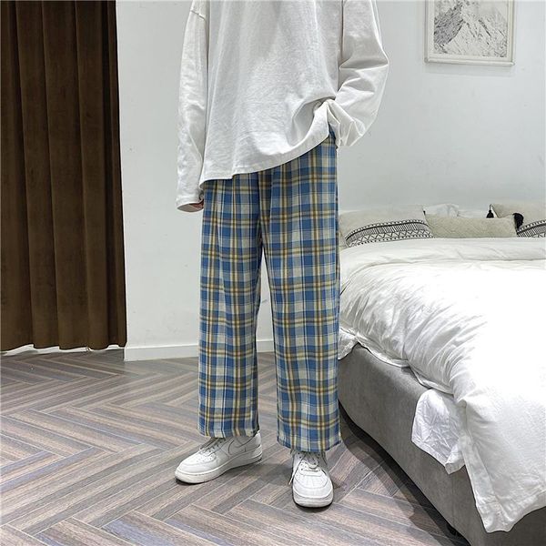 men's pants summer plaid casual korean fashion loose drawstring straight-leg harajuku streetwear ankle-length, Black
men's pants summer plaid casual korean fashion loose drawstring straight-leg harajuku streetwear ankle-length, Black