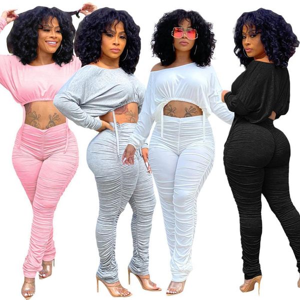 cm.yaya streetwear solid stacked sweatsuit women's set crop ruched pants set active tracksuit two piece fitness outfit set, Gray
cm.yaya streetwear solid stacked sweatsuit women's set crop ruched pants set active tracksuit two piece fitness outfit set, Gray