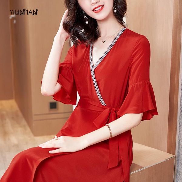 casual dresses yilinhan 2021 summer bohemian style v neck solid color plus size s-xl silk mid-sleeve dress, Black;gray
casual dresses yilinhan 2021 summer bohemian style v neck solid color plus size s-xl silk mid-sleeve dress, Black;gray