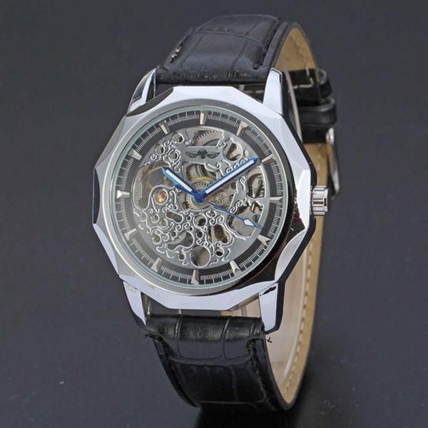 men's leisure skull fashion winner watch style 199 automatic mechanical watch men's watch, Slivery;brown
men's leisure skull fashion winner watch style 199 automatic mechanical watch men's watch, Slivery;brown