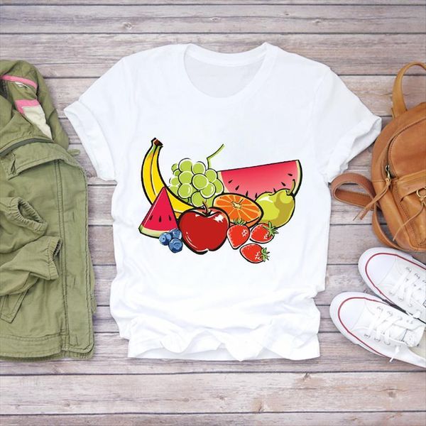 cartoon print short sleeve summer womens t shirts fruits sweet camisa graphic female tee, White
cartoon print short sleeve summer womens t shirts fruits sweet camisa graphic female tee, White
