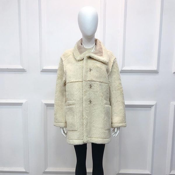 women's wool & blends women wollen trench blend coat winter korean version of the back letter thick lamb loose type thin lapel, Black
women's wool & blends women wollen trench blend coat winter korean version of the back letter thick lamb loose type thin lapel, Black