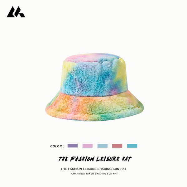 ins rainbow plush fisherman female autumn winter color tie dye lovely basin hat trendy man warm, Blue;gray
ins rainbow plush fisherman female autumn winter color tie dye lovely basin hat trendy man warm, Blue;gray