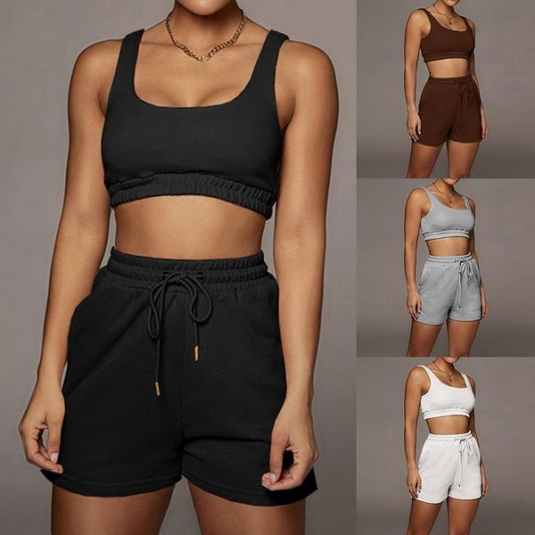 yoga outfit casual solid sportswear two piece sets women 2021 crop and drawstring shorts matching set summer athleisure outfits
yoga outfit casual solid sportswear two piece sets women 2021 crop and drawstring shorts matching set summer athleisure outfits