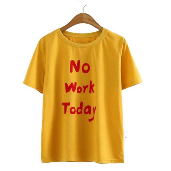 merry prety women no work oday letter printed yellow shirts summer short sleeve o-neck cotton shirt femme funny ops ees 210526, White
merry prety women no work oday letter printed yellow shirts summer short sleeve o-neck cotton shirt femme funny ops ees 210526, White