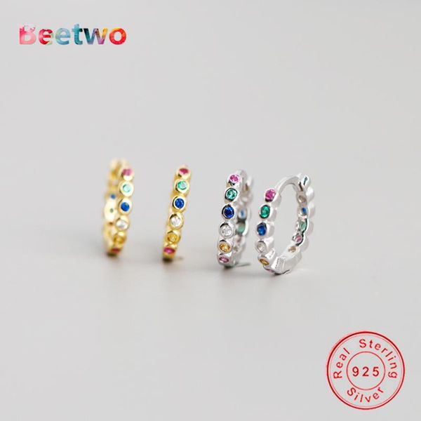 hoop & huggie 925 sterling silver round circle earrings brinco rainbow color zircon women diy jewelry berloque, Golden;silver
hoop & huggie 925 sterling silver round circle earrings brinco rainbow color zircon women diy jewelry berloque, Golden;silver