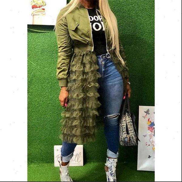 2021 women autumn solid casual mesh lace splice jacket ladies fashion coat zipper down outwear females clothing, Black;brown
2021 women autumn solid casual mesh lace splice jacket ladies fashion coat zipper down outwear females clothing, Black;brown