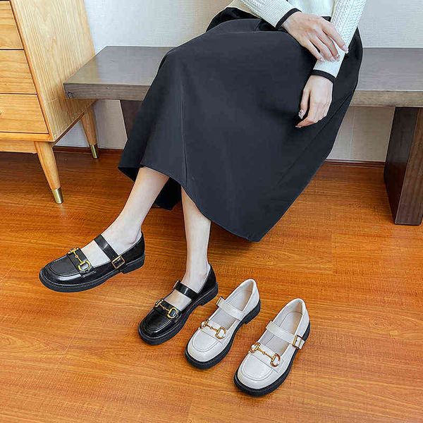 dress shoes 2022 spring british style small leather women's jk flat bottom loafer's shoes with round head, Black
dress shoes 2022 spring british style small leather women's jk flat bottom loafer's shoes with round head, Black
