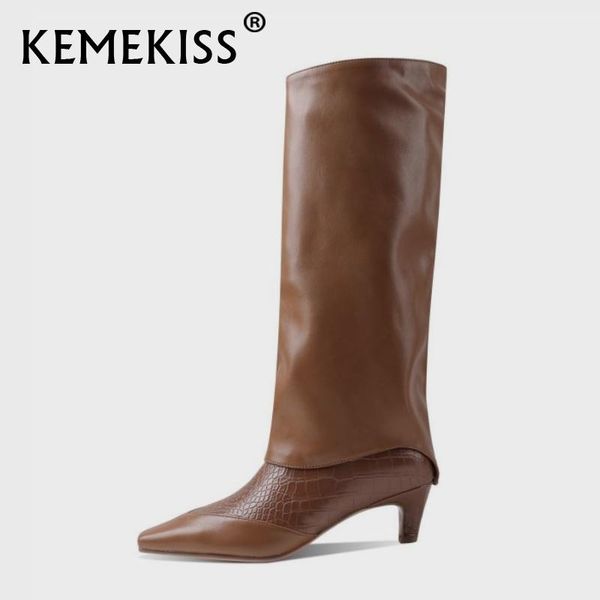 boots kemekiss women knee high shoes square toe low heel slip on solid color western party ladies footwear size 34-43, Black
boots kemekiss women knee high shoes square toe low heel slip on solid color western party ladies footwear size 34-43, Black