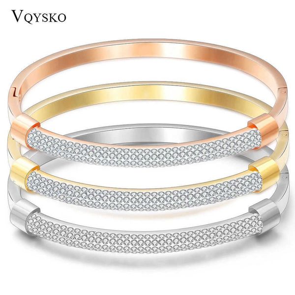 exquisite crystal luxury bangles for woman high-grade stainless steel korean gift bracelet fashion accessories wholesale q0719, Black
exquisite crystal luxury bangles for woman high-grade stainless steel korean gift bracelet fashion accessories wholesale q0719, Black