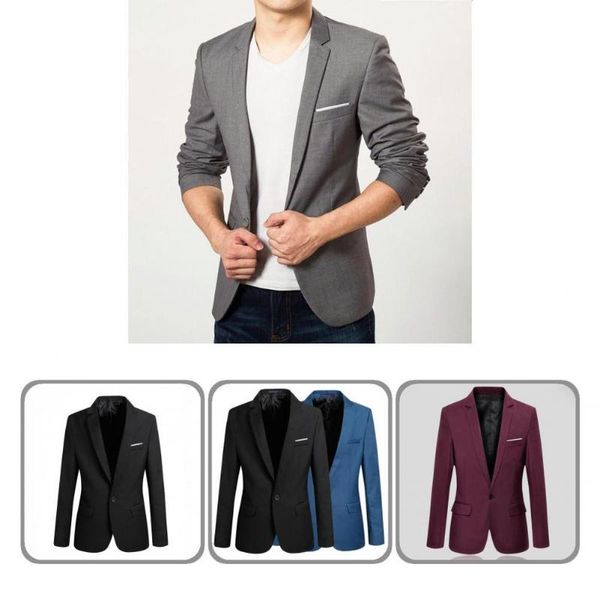 men's suits & blazers business blazer fashion solid color flap pockets single button lapel suit jacket workwear men, White;black
men's suits & blazers business blazer fashion solid color flap pockets single button lapel suit jacket workwear men, White;black