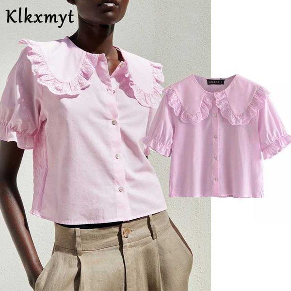 klkxmyt za women blouse summer fashion embroidery short blouses woman casual turn-down collar female elegant shirt 210527, White
klkxmyt za women blouse summer fashion embroidery short blouses woman casual turn-down collar female elegant shirt 210527, White