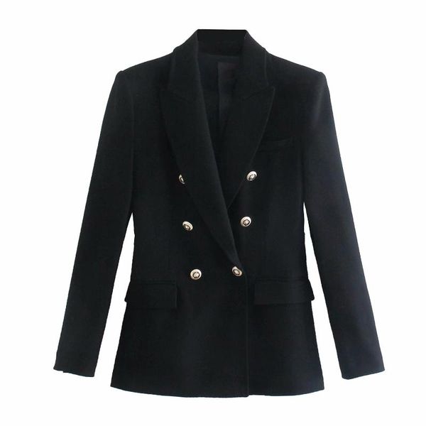 women's suits & blazers 2021 women fashion with pockets double breasted solid blazer notched neck long sleeve vintage female coats chic, White;black
women's suits & blazers 2021 women fashion with pockets double breasted solid blazer notched neck long sleeve vintage female coats chic, White;black