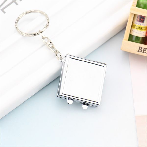 mini korean metal makeup small mirror double-sided folding mirror bag pendant key pendant buckle, Silver
mini korean metal makeup small mirror double-sided folding mirror bag pendant key pendant buckle, Silver