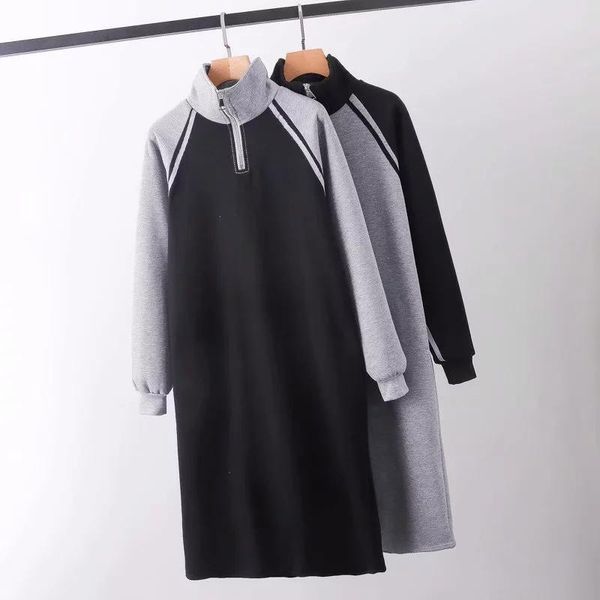 women's hoodies & sweatshirts women autumn long sweatshirt black gray patchwork female casual turtleneck pullover loose clothes
women's hoodies & sweatshirts women autumn long sweatshirt black gray patchwork female casual turtleneck pullover loose clothes