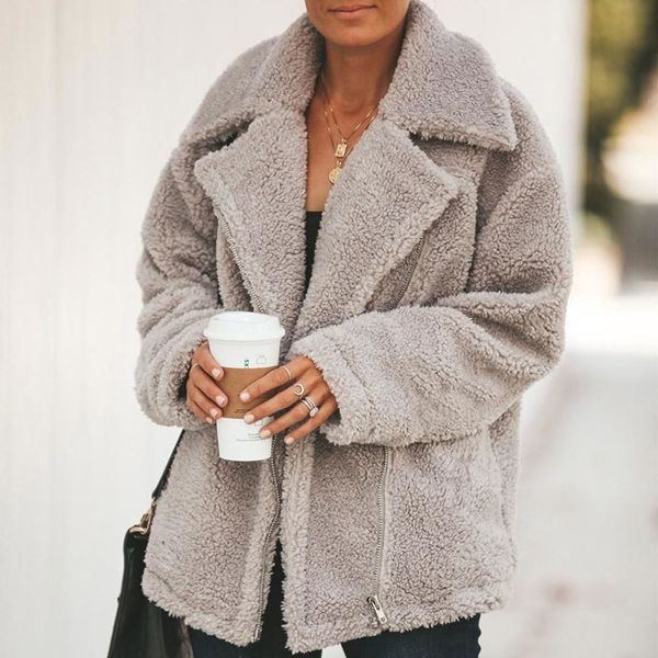 2021 new women winter elegant faux fur coat causal england style overcoats thick warm zipper up teddy plus size outwear 72ar, Black
2021 new women winter elegant faux fur coat causal england style overcoats thick warm zipper up teddy plus size outwear 72ar, Black
