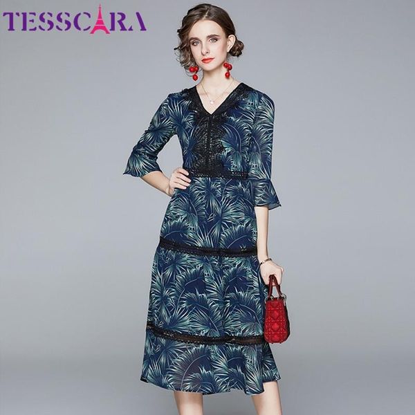 casual dresses tesscara women summer elegant chiffon dress festa v-neck office party robe femme vintage lace designer vestidos, Black;gray
casual dresses tesscara women summer elegant chiffon dress festa v-neck office party robe femme vintage lace designer vestidos, Black;gray