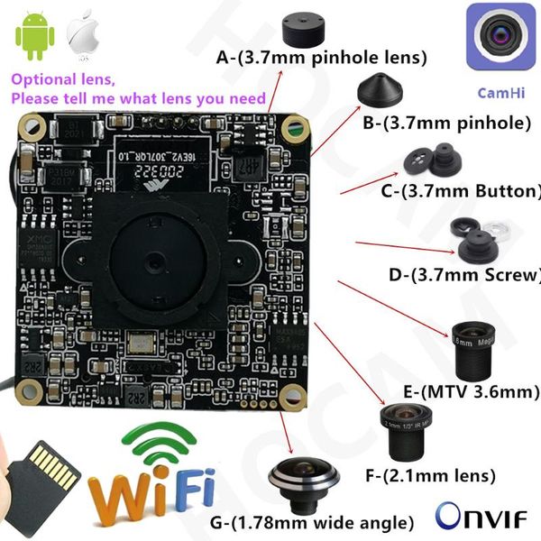 cameras 2mp 1080p hd onvif p2p size 38*38mm audio wireless ip camera module mini wifi sd card slot camhi home security system
cameras 2mp 1080p hd onvif p2p size 38*38mm audio wireless ip camera module mini wifi sd card slot camhi home security system