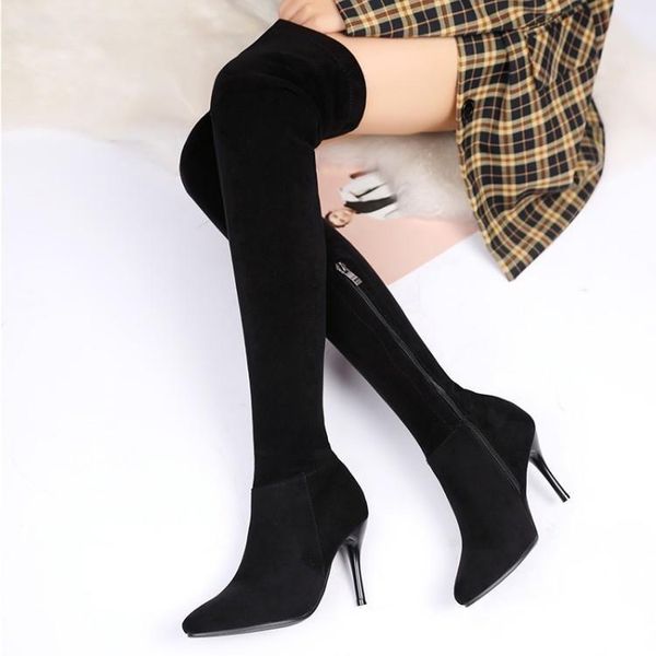 boots women's over knee 2021 autumn and winter net red high heel lace up thin leg elastic tube plush, Black
boots women's over knee 2021 autumn and winter net red high heel lace up thin leg elastic tube plush, Black