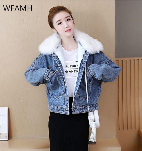 women's jackets 2021 winter women denim jacket faux fur collar chic ladies coats big pocket plus velvet jeans lace up bow loose outerwe, Black;brown
women's jackets 2021 winter women denim jacket faux fur collar chic ladies coats big pocket plus velvet jeans lace up bow loose outerwe, Black;brown