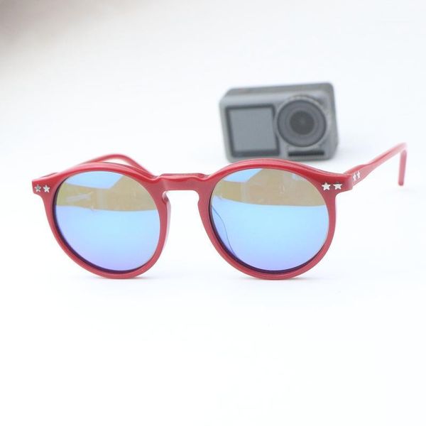 red frame blue reflective lens woman sunglasses little star decoration small glasses, White;black
red frame blue reflective lens woman sunglasses little star decoration small glasses, White;black