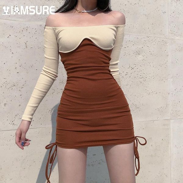 casual dresses iamsure drawstring patchwork bodycon dress slim slash neck long sleeves mini for women 2021 autumn winter ladies, Black;gray
casual dresses iamsure drawstring patchwork bodycon dress slim slash neck long sleeves mini for women 2021 autumn winter ladies, Black;gray