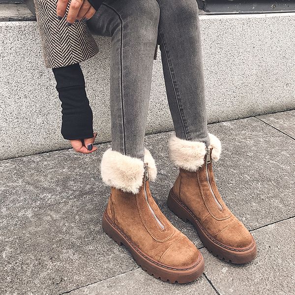 winter boots women short plush ankle boots zip suede botas shoes women 2021 warm ladies botas mujer platform boots shoes woman, Black
winter boots women short plush ankle boots zip suede botas shoes women 2021 warm ladies botas mujer platform boots shoes woman, Black
