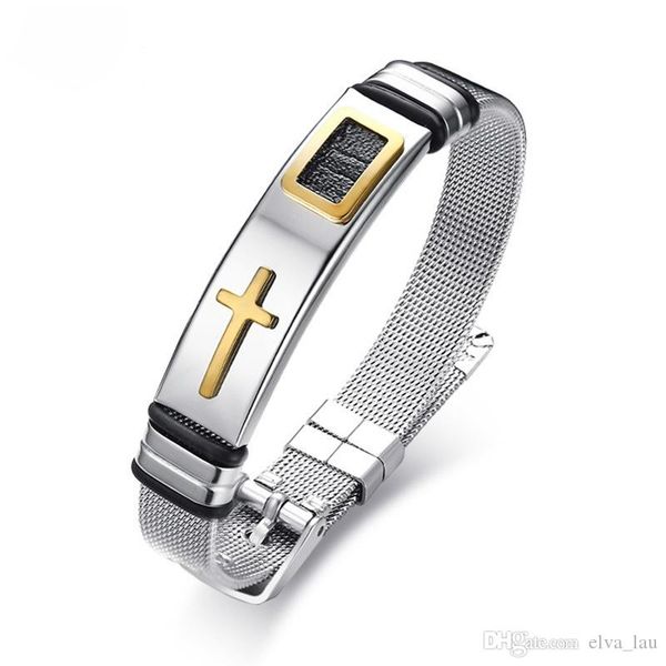 adjustable mens cross bracelets stainless steel men bangle watch band cuff bracelet designer christ prayer male jewelry, Black
adjustable mens cross bracelets stainless steel men bangle watch band cuff bracelet designer christ prayer male jewelry, Black