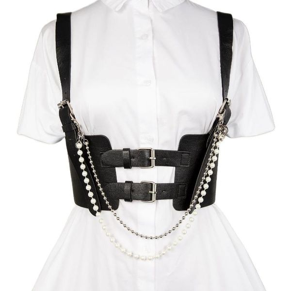 belts women's corset, body-slimming tights, black leather, high-quality beautiful cute pearl chain charm cover belt, Black;brown
belts women's corset, body-slimming tights, black leather, high-quality beautiful cute pearl chain charm cover belt, Black;brown