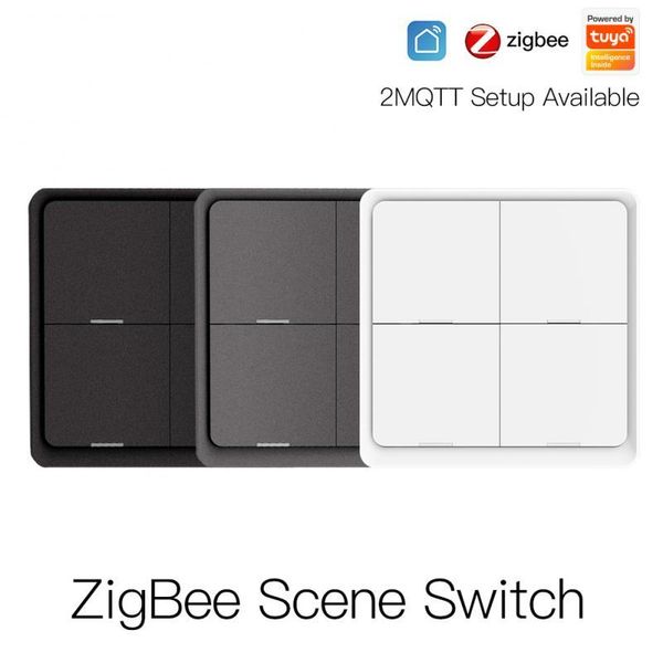 4 gang tuya zigbee wireless 12 scene switch push button controller battery powered automation scenario for tuya devices modules
4 gang tuya zigbee wireless 12 scene switch push button controller battery powered automation scenario for tuya devices modules