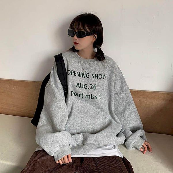 women's hoodies & sweatshirts autumn casual women printed letters loose long sleeve o-neck pullovers ins style female clothing, Black
women's hoodies & sweatshirts autumn casual women printed letters loose long sleeve o-neck pullovers ins style female clothing, Black