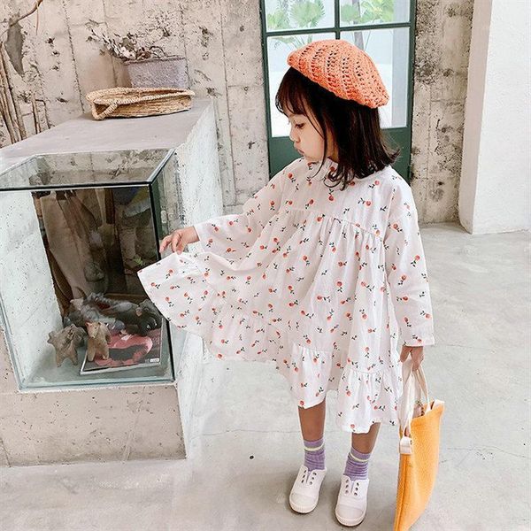 girl's dresses wlg girls beautiful dress kids long sleeve white yellow cherry printed ruffle spring summer baby girl clothes 2-6 years1, Red;yellow
girl's dresses wlg girls beautiful dress kids long sleeve white yellow cherry printed ruffle spring summer baby girl clothes 2-6 years1, Red;yellow