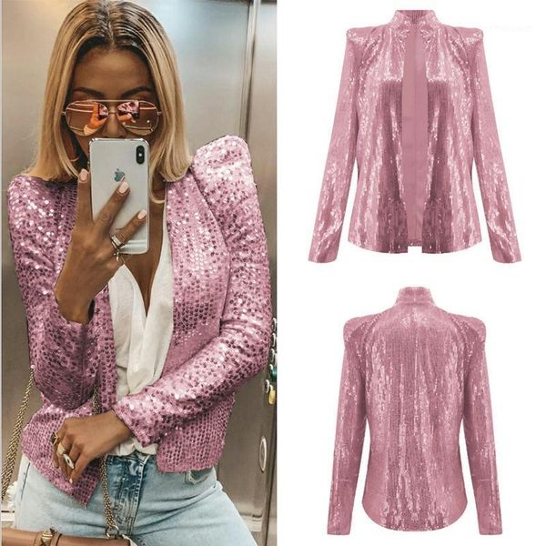 women's jackets spring and summer fashion party jacket blazer ladies shimmer sequins long sleeve, Black;brown
women's jackets spring and summer fashion party jacket blazer ladies shimmer sequins long sleeve, Black;brown