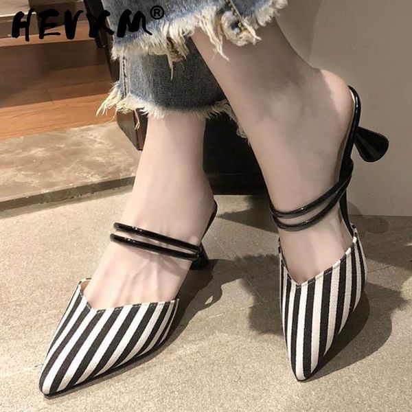 hevxm 2021 european striped pointed toe sandals women slippers slip on chic high heels shoes women two ways cover toe sandales, Black
hevxm 2021 european striped pointed toe sandals women slippers slip on chic high heels shoes women two ways cover toe sandales, Black