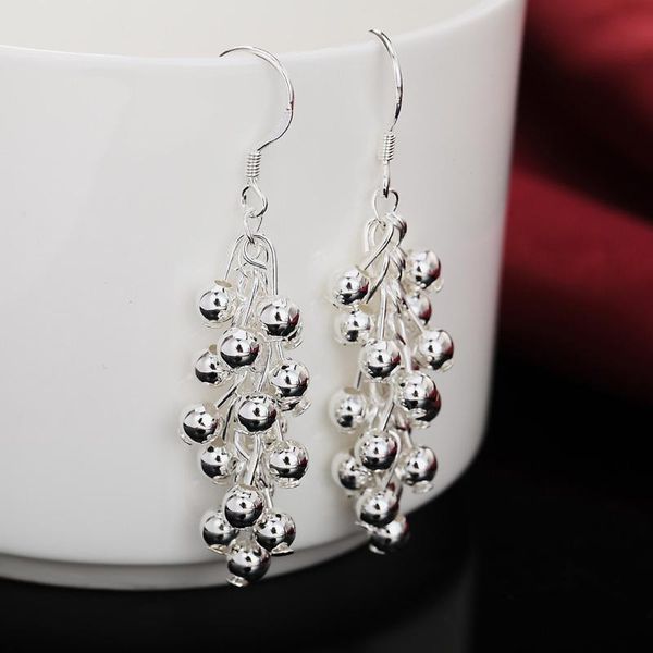 dangle & chandelier 925 sterling silver beads tassel smooth bead earrings short trendy female jewelry
dangle & chandelier 925 sterling silver beads tassel smooth bead earrings short trendy female jewelry