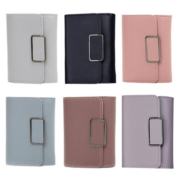 card holders 1pc portable women id holder pu leather square money purse short coin handmade wallet badge minimalist c4c2, Brown;gray
card holders 1pc portable women id holder pu leather square money purse short coin handmade wallet badge minimalist c4c2, Brown;gray